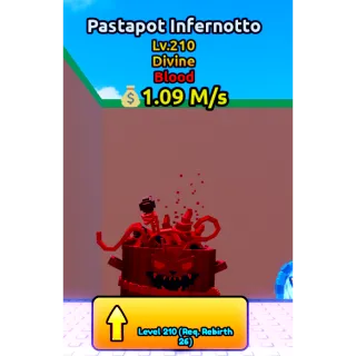 🔥Pastapot Infernotto (Blood) (Divine) LVL 210🔥Cheapest/Instant - Escape Tsunami For Brainrots!