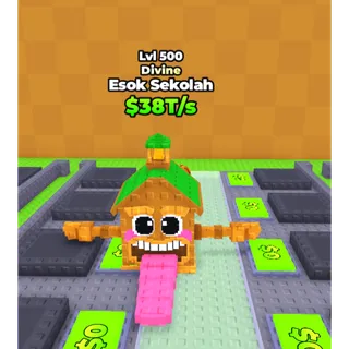 🔥Esok Sekolah (Divine) (MAX LVL 500) [38T/s] - Skateboard for Brainrots🔥