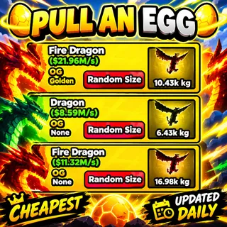 🔥Dragon (OG) (Random Size) - Pull An Egg🔥