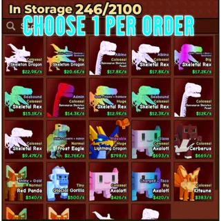🔥Choose 1 Per Order | Mythic Pets | Colossal | Huge - Catch And Tame🔥