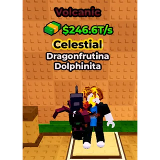 🔥Dragonfruitina Dolphinita (🌋Volcanic🌋) (246.6T/s) - Kick a Lucky Block🔥