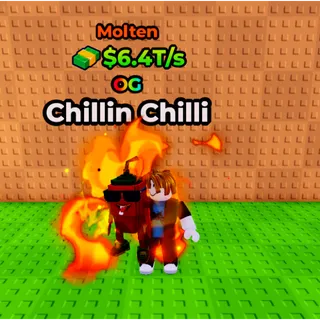 🔥Chillin Chilli (Molten) (6.4T/s) (LVL 70) - Kick a Lucky Block🔥