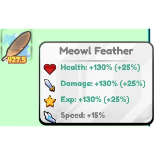 🔥Meowl Feather 427.5 Relic🔥Cheapest/Instant - Brainrot Evolution