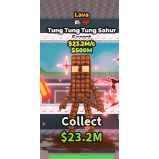 🔥Tung Tung Tung Sahur (Lava+2 Traits) [23.2M/s]🔥Cheapest/Instant - Steal a Brainrot