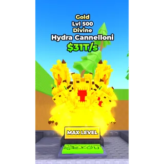 🔥Hydra Cannelloni (Gold) (Divine) (LVL 500 MAX) (31T/s) - Skateboard for Brainrots🔥