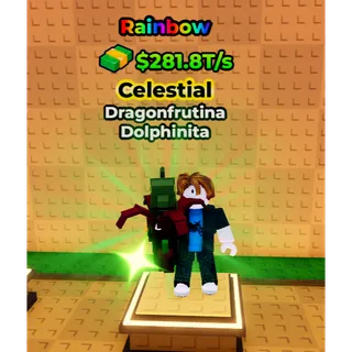 🔥Dragonfrutina Dolphinita (🌈Rainbow🌈) (281.8T/s) - Kick a Lucky Block🔥