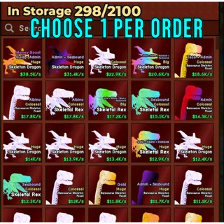 🔥Choose 1 Per Order | Mythics Pets | Colossal | Huge - Catch And Tame🔥