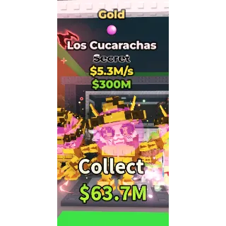 🔥Los Cucarachas (Gold+Gum) [5.3M/s]🔥Cheapest/Instant - Steal a Brainrot