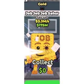 🔥Job Job Job Sahur (Gold+Spider) [3.3M/s]🔥Cheapest/Instant - Steal a Brainrot