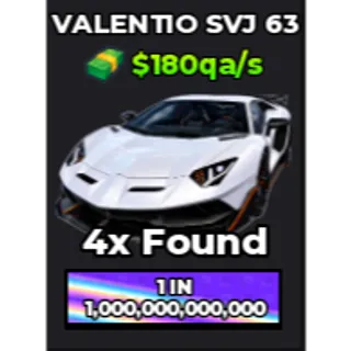 🔥Valentio SVJ 63 (Regular) (Eternal) ($180qa/s) | - Dream Car Collection🔥