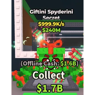 🔥Giftini Spyderini [999.9k]🔥Cheapest/Instant - Steal a Brainrot