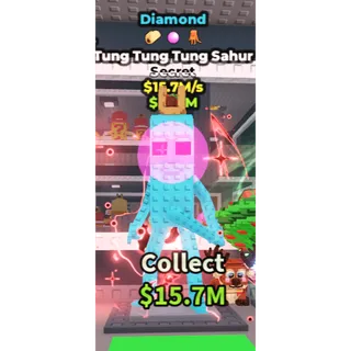 🔥Tung Tung Tung Sahur (Diamond+3 Traits) [15.7M/s]🔥Cheapest/Instant - Steal a Brainrot