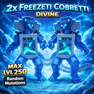 🔥2x Freezeti Cobretti | MAX LVL 250 | Divine | With Random Mutations🔥Cheapest/Instant - Escape Tsunami For Brainrots!