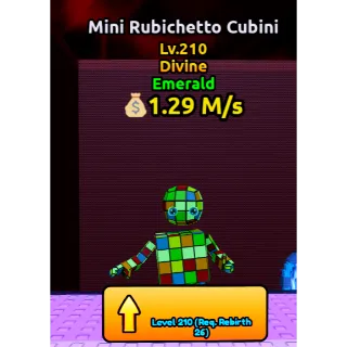 🔥Mini Rubichetto Cubini (Emerald) (Divine) LVL 210🔥Cheapest/Instant - Escape Tsunami For Brainrots!