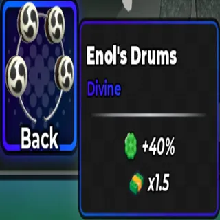 🔥Enol's Drums (Back Gear) (Divine) - Anime Dice🔥