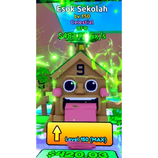 🔥Esok Sekolah UFO | 483.07Sx/s | Level 150 | Celestial🔥Cheapest/Instant - Escape Tsunami For Brainrots!