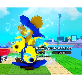 🔥Brussel Sprouts Electrified-Gold (375.3k DPS) (2kg)🔥Cheapest/Instant - Plants vs Brainrots