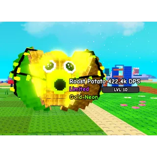 🔥Roast Potato Gold-Neon - Limited [422.4k DPS] [4kg]🔥Cheapest/Instant - Plants vs Brainrots