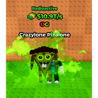 🔥Crazylone Pizaione (Radioactive) (10.9T/s) (LVL 71) - Kick a Lucky Block🔥