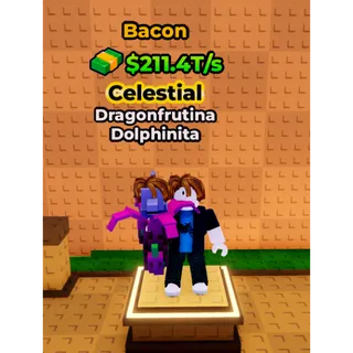 🔥Dragonfrutina Dolphinita (🐖Bacon🐖) (211.4T/s) - Kick a Lucky Block🔥
