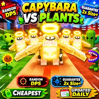🔥Angel Capybara | 2x SIZE GUARANTEE | Random DPS (Secret) - Capybaras Vs Plants🔥