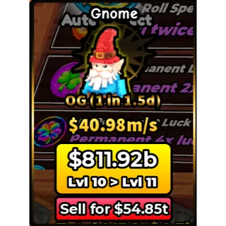 🔥Gnome (OG) (1 in 1.5d) (40.98m/s) - Build a Base and Steal🔥