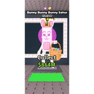 🔥Bunny Bunny Bunny Sahur (Gum+Taco) [13.5M/s]🔥Cheapest/Instant - Steal a Brainrot