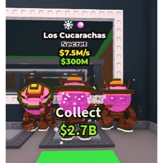 🔥Los Cucarachas (Snowy+Gum) [7.5M/s]🔥Cheapest/Instant - Steal a Brainrot
