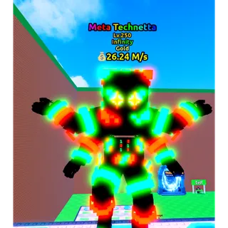 🔥Meta Technetta (Gold) (LVL 250 MAX) (26.24M/s)🔥Cheapest/Instant - Escape Tsunami For Brainrots!