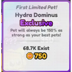 🔥Hydra Dominus (Huge) (Exclusive) (150%) - +1 Muscle For Arm Wrestle🔥