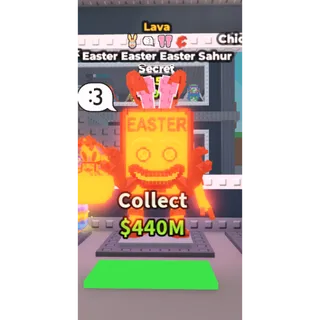 🔥Easter Easter Easter Sahur (Lava+4 Traits) [27.5M/s]🔥Cheapest/Instant - Steal a Brainrot
