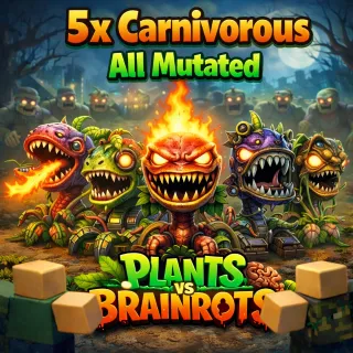 🔥*SALE* 5x Carnivorous Plants [All With Mutation] [Random]🔥Cheapest/Instant - Plants vs Brainrots