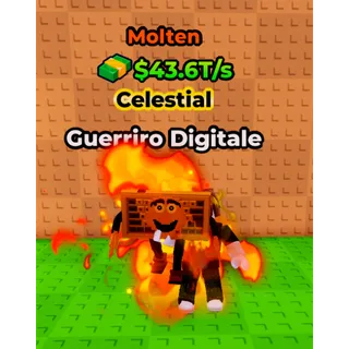 🔥Guerriro Digitale (🌋Molten🌋) (43.6T/s) - Kick a Lucky Block🔥