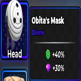 🔥Obita's Mask (Head Gear) (Divine) - Anime Dice🔥