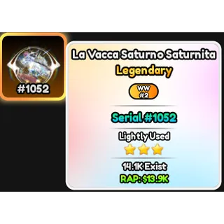 🔥La Vacca Saturno Saturnita (Serial #1052) - Hypershot🔥