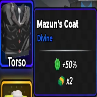 🔥Mazun's Coat (Torso Gear) (Divine) - Anime Dice🔥