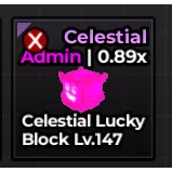 🔥Admin Celestial Lucky Block (0.89x)🔥Cheapest/Instant - Escape Tsunami For Brainrots!