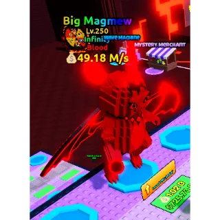 🔥Big Magmew (Blood) (Infinity) (49.18M/s] LVL 250 MAX🔥Cheapest/Instant - Escape Tsunami For Brainrots!