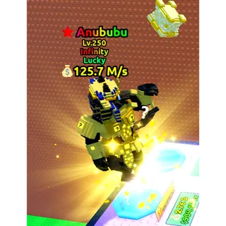 🔥Very Rare Anububu | 125.7M/s | Lucky | Infinity | LVL 250 MAX 🔥Cheapest/Instant - Escape Tsunami For Brainrots!
