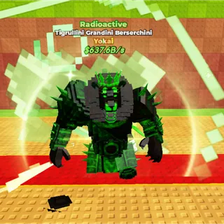 🔥Tigrullini Grandini Berserchini (637.6B/s) (Radioactive) (Yokai) - Be a Lucky Block🔥