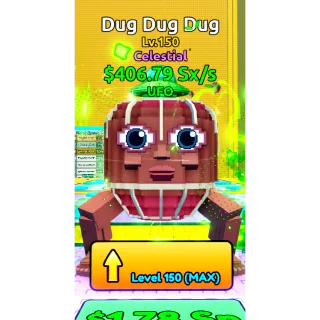 🔥Dug Dug Dug UFO | 406.79Sx/s | Level 150 | Celestial🔥Cheapest/Instant - Escape Tsunami For Brainrots!