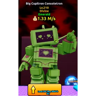 🔥Big Cupitron Consoletron (Emerald) (Divine) LVL 210🔥Cheapest/Instant - Escape Tsunami For Brainrots!