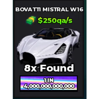 🔥Bovatti Mistral W16 (Regular) (Eternal) ($250qa/s) | - Dream Car Collection🔥