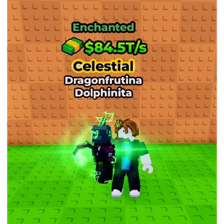 🔥Dragonfrutina Dolphinita (📟Enchanted📟) (84.5T/s) - Kick a Lucky Block🔥