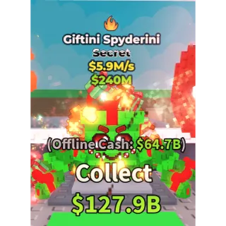 🔥Giftini Spyderini (Fire) [5.9M/s]🔥Cheapest/Instant - Steal a Brainrot