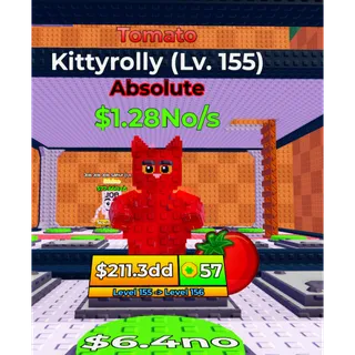 🔥Kittyrolly (Absolute) (Tomato) (LVL 155) - Cut Grass For Brainrots🔥