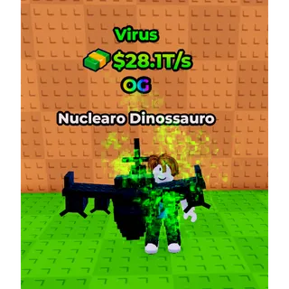 🔥Nuclearo Dinossauro (🦠Virus🦠) (28.1T/s) - Kick a Lucky Block🔥