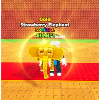 🔥Strawberry Elephant (🟡Gold🟡) - Be a Lucky Block🔥