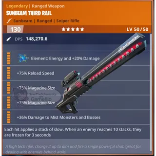 Fortnite: Save The World Schematic - x2 Magazine Size Third Rail