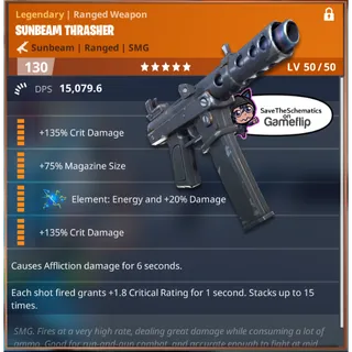 Fortnite: Save The World Schematic - 2x 6th Perk Energy Thrasher